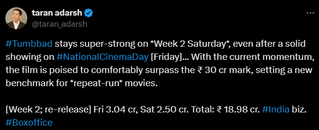 tumbbad box office second week